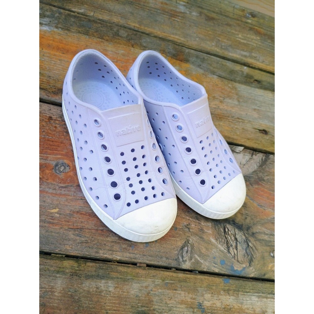 Native Shoes Toddler's Girl Jefferson Sneakers Purple/White Child Sz 9